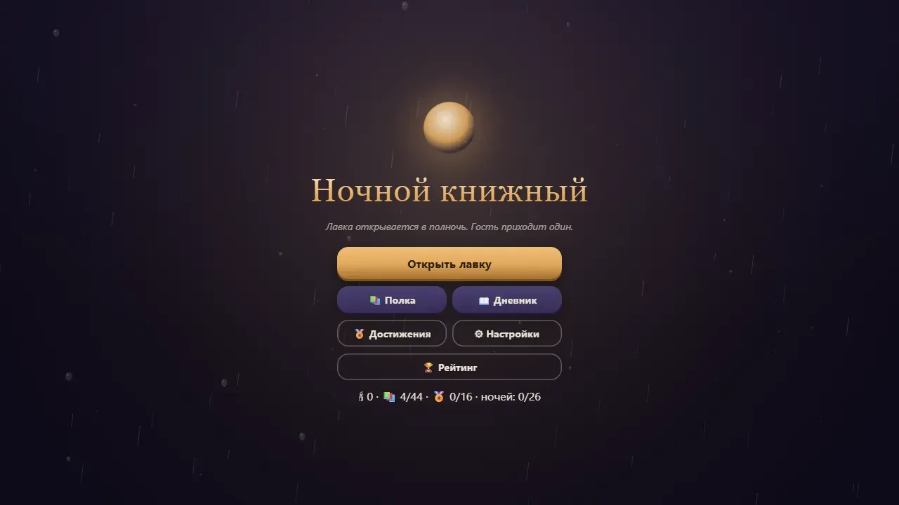 Скриншот — Ночной книжный